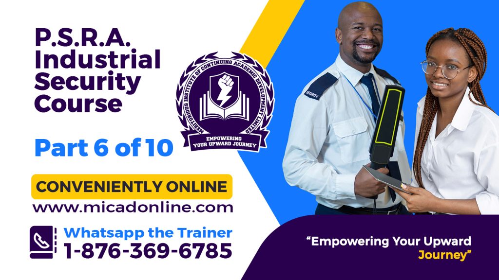 Special Online Industrial Security Course – Part 6